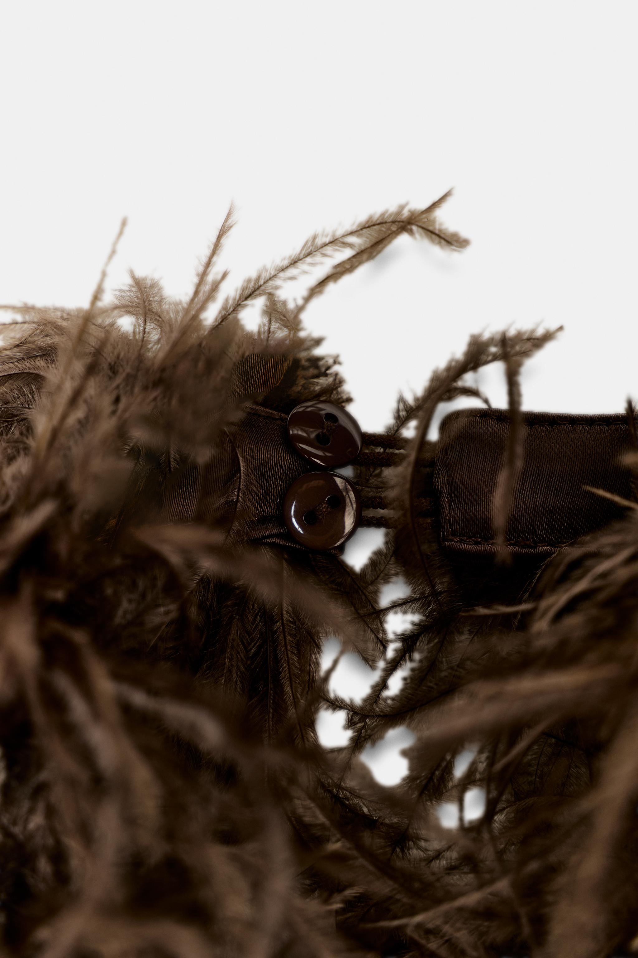 FEATHER HALTER DRESS